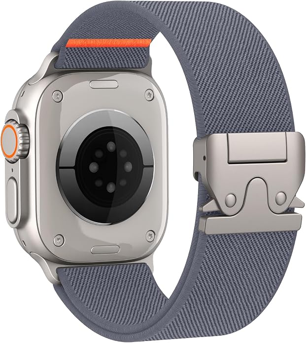 Elastic Sport Band for Apple Watch Ultra 3/2/1 Bands 49mm 46mm 45mm 44mm 42mm 41mm 40mm 38mm Men Women, Adjustable Parachute Buckle Nylon Fabric Wristband for iWatch Series 11 10 SE 9 8 7 6 5 4 3