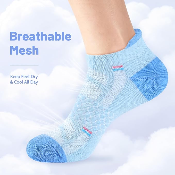 MAXTOP Ankle Compression Socks for Men Women-Cushioned Arch Support,Anti Blister,Plantar Fasciitis Relief 3/5 Pairs