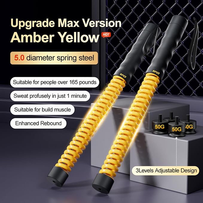 IPO 2026 Upgrade Weighted Ropeless Battle Ropes, Heavy Duty Portable Cordless Battle Ropes for Home Gym with Poster, Workout Exercise Rope for Strength Building, HIIT and Low-Impact Aerobic Training for Men & Women