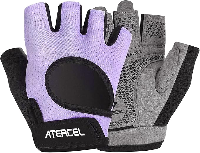 ATERCEL Weight Lifting Gloves Full Palm Protection, Workout Gloves for Gym, Cycling, Exercise, Breathable, Super Lightweight for Mens and Women
