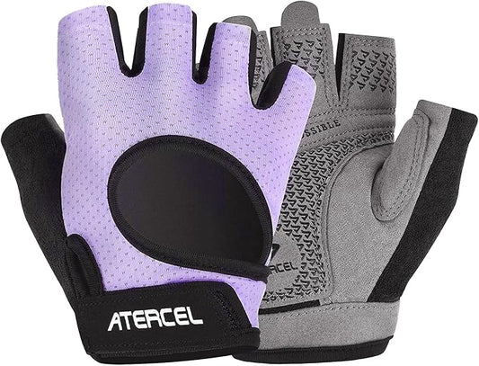 ATERCEL Weight Lifting Gloves Full Palm Protection, Workout Gloves for Gym, Cycling, Exercise, Breathable, Super Lightweight for Mens and Women