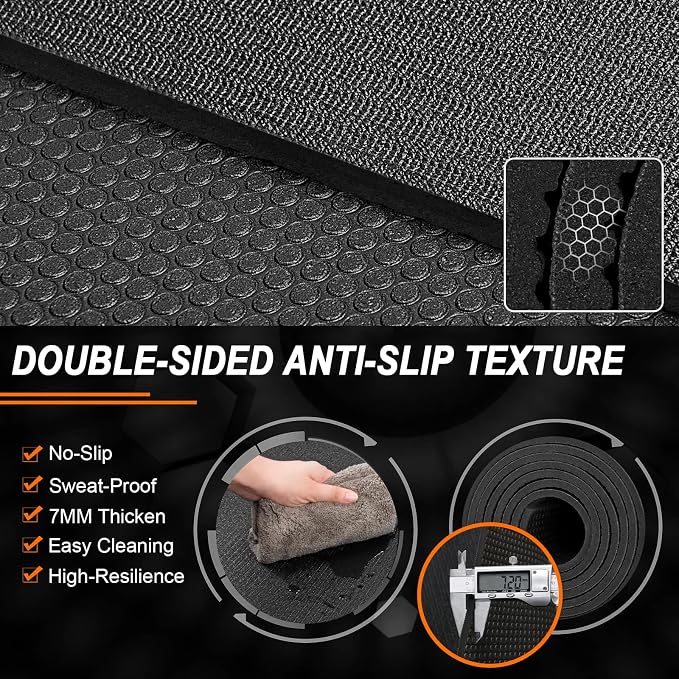 Large Exercise Mat 8'x5'|12'x6'|6'x4'|6'x2' Workout Mat for Home Gym Mats Exercise Heavy Duty Gym Flooring Fitness Mat Large Yoga Mat Cardio Mat for Weightlifting, Jump Rope, MMA, Shoe-Friendly
