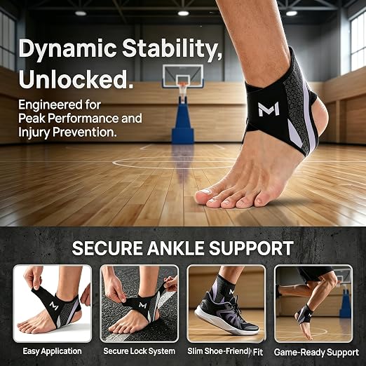 Ankle Brace 2 Pack, Adjustable Lace-Up Ankle Support with Stabilizing Straps, Breathable Compression Ankle Sleeve for Sports Basketball Running Daily Use Men Women (Gray)