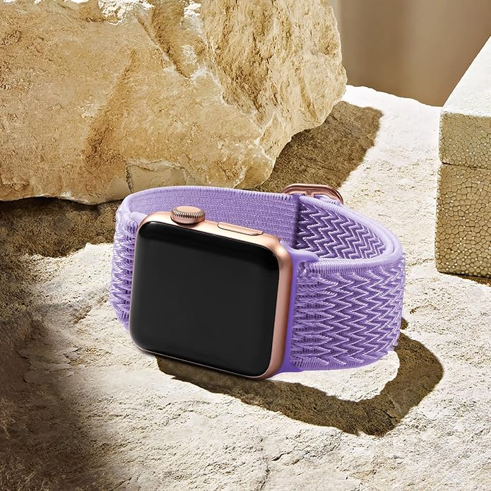 Lerobo Stretchy Nylon Solo Loop Band, Compatible with Apple Watch Series 11 10 9 8 7 6 5 4 3 SE3/2/1 Ultra3/2/1, Adjustable Strap for iwatch Band 44mm 45mm 46mm 49mm 42mm 40mm 41mm 38mm for Women Men