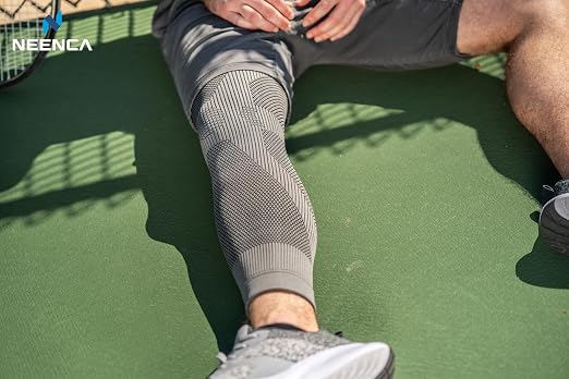 NEENCA Compression Leg Sleeve - Long Knee Sleeve, Ultra-thin Leg Sleeve with Graphene Ions Infused Fabric for Knee Pain Relief, Swelling, Arthritis, Poor Circulation, Runner, Sports (X-Large)