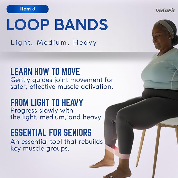 [All-in-One Kit] Chair Yoga for Seniors Over 60 | Cards + Bands + QR Videos | 71 Large Print Durable Cards • 6 Guided Flows • Build Mobility, Balance, Strength & Cardio • Gift for Parents & Grandparents