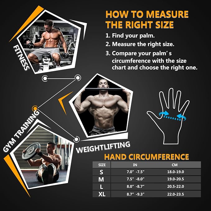 ihuan New Breathable Workout Gloves for Women & Men - No More Sweaty & Full Palm Protection Gym Exercise, Cycling， Fitness, Weightlifting, Pull-ups, Deadlifting, Rowing