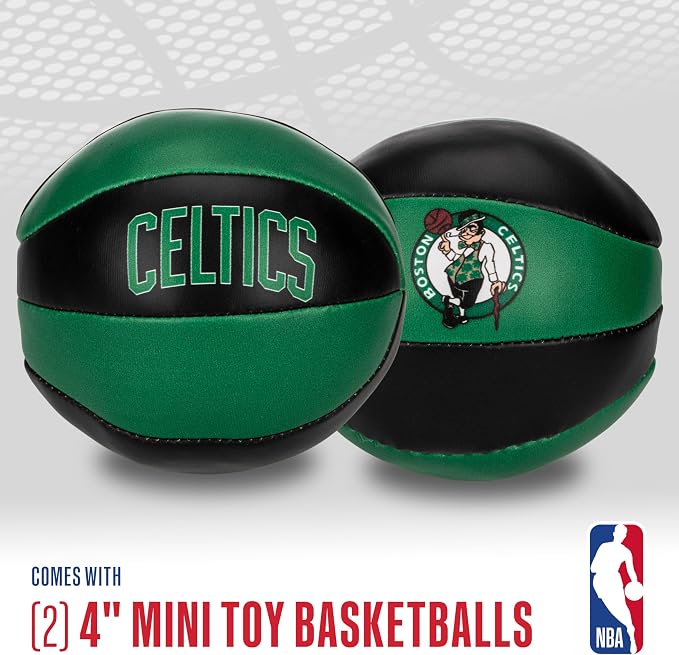 Franklin Sports NBA Toy Basketballs - 2 Pack of Kids Soft Mini Basketballs for Over The Door + Indoor Hoops - NBA Fan Shop