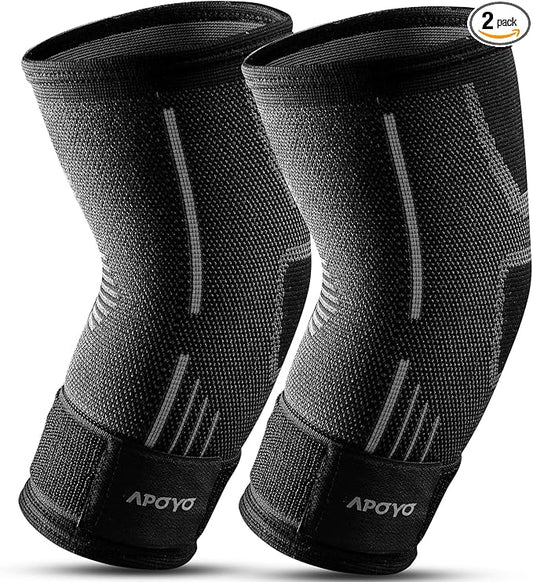 APOYO Tennis Elbow Brace for Women & Men, Workout and Everyday Use (XL) | Elbow Compression Sleeve for Arthritis, Tendonitis, Tennis Elbow & Golfers Elbow, Reduce Joint Pain During Fitness Activity