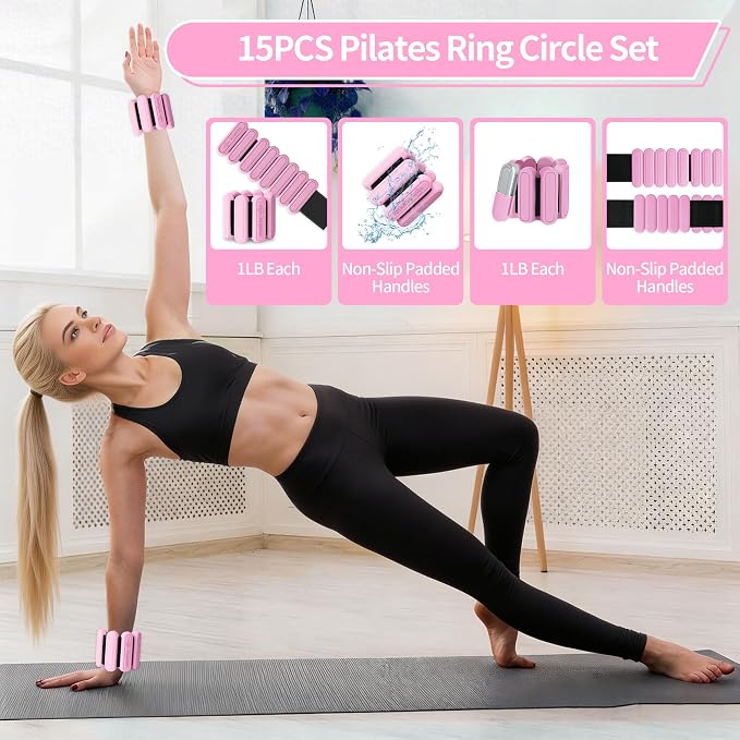 DICYWUDI Fabric Resistance Bands for Working Out, 6Pack Non-Slip Exercise Bands for Women and Men, Fabric Booty Bands for Home, Fitness, Pilates, Stretching