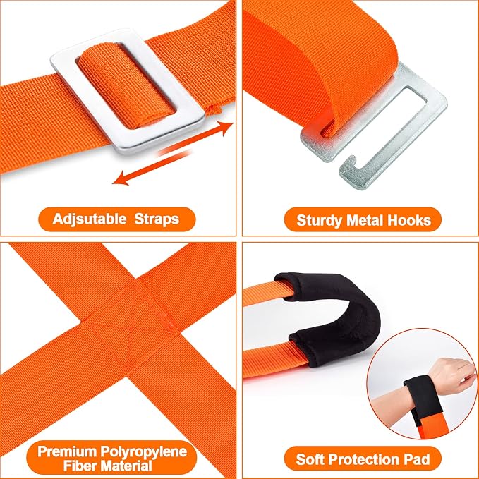 Moving Straps Adjustable, Furniture Moving Lifting Straps for 2 Movers，Shoulder Lifting System for Move Furniture, Appliances, Mattresses, Heavy Objects up to 800 lbs