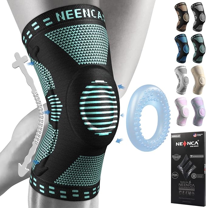NEENCA Professional Knee Brace, Medical Knee Support for Women & Men Relief | Patented Patella Gel Pad & Side Stabilizers, Compression Sleeve for Knee Pain, Swelling, ACL, PCL, Arthritis, Sports, Workout