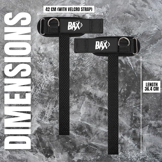 Ekkovision EKKO Weight Lifting Straps With Cuffed D Ring, Wrist Support for Men, Heavy Duty Thick Comfortable Lifting Straps, Secure Fit, Enhanced Grip, Straps for Weightlifting & Gym Training