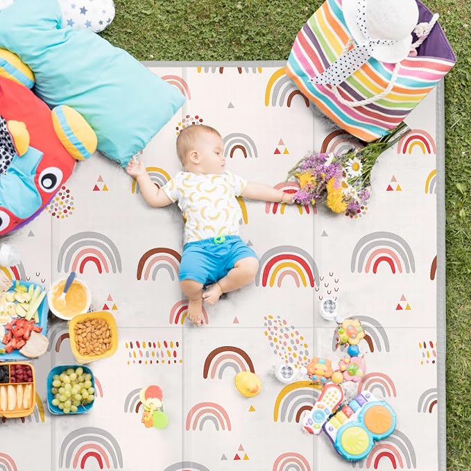 Piglog Baby Play Mat,Foldable 70 x 59 Play Mat,XPE Foam Baby Floor Play Mat | Perfect for Use Playpen, Soft Non-Slip Baby PlayMats for Floor and Tummy Time, Play Mat for Babies 0-12 Months
