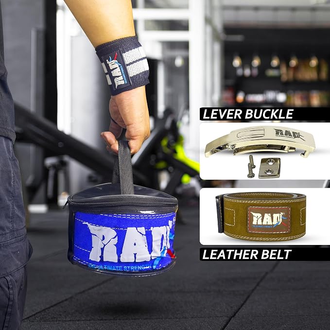 RAD Lever Weight Lifting Gym Belt for Men & Women Size 63 TO107 CM,Thick 10MM & Width 4 Inch Lever Powerlifting Belts for Women Dead Lift Workout Belt Leather Weight Lifting Lever Gym Squat Belt