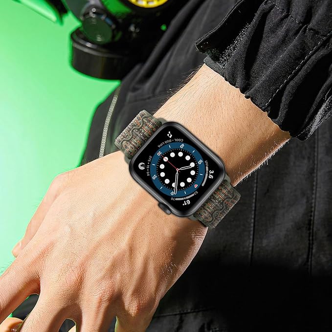 Sport Loop Nylon Band Compatible with Apple Watch Band 38mm 40mm 41mm 42mm 44mm 45mm 49mm Ultra 2 iWatch Series 9 8 7 6 SE 5 4 3 2 1 Strap, Fit for iPhone Watch Band Women Men Stretchy | Nylon Sport Loop Wristband Compatible with Apple Watch Ultra 2 38...