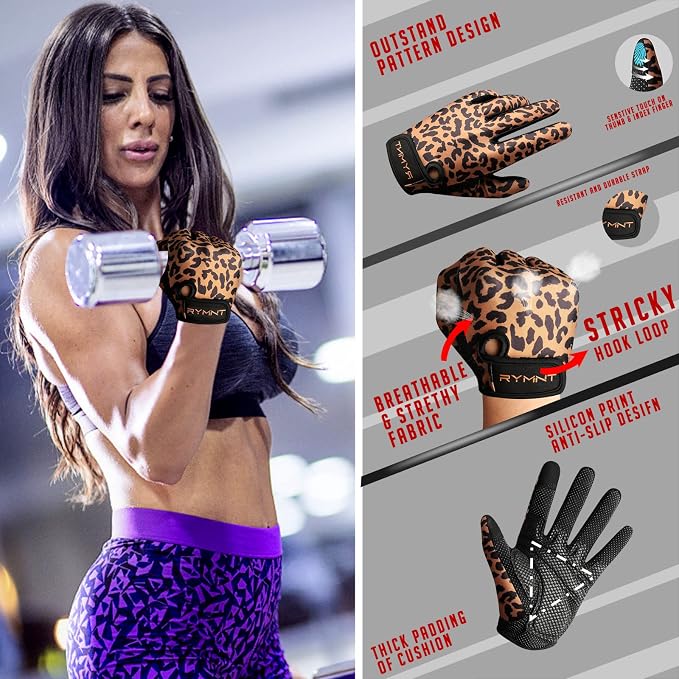 Full Finger Workout Gloves Women Men - Weight Lifting Gloves Full Palm Grip | Grip Gloves for Gym, Fitness, Exercise, Weightlifting, Rowing, Dumbbells, Kettlebell, Cycling, Driving, Biking, Womens Work