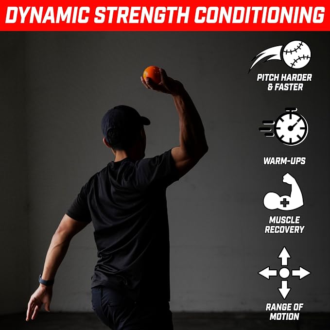 GoSports Plyometric Weighted Balls for Baseball & Softball Training 6 Pack - Choose Pro or Elite Set