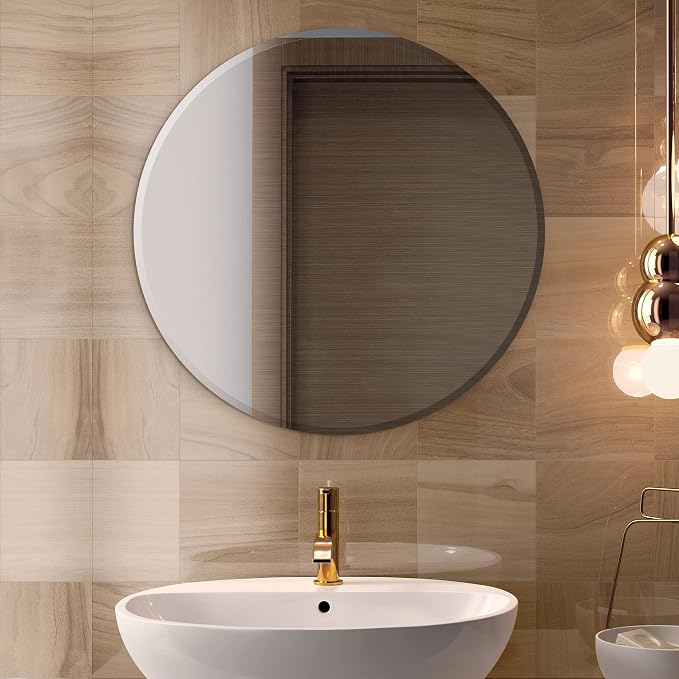 Fab Glass and Mirror Custom Cut to Size Mirror Panels - 1/8" Thick Seamed Edge Mirror Cut to Size, Frameless Full Length Wall-Mounted Mirror for Bedroom, Living Room