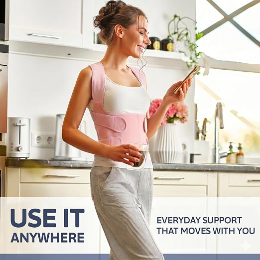 Selbite Posture Corrector for Women and Men, Back Brace for Upper and Lower Back Pain Relief, Full Back Support with Adjustable Straps, Breathable and Comfortable