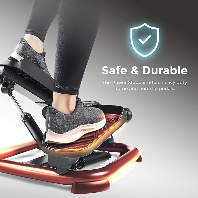 Sunny Health & Fitness Smart Power Stepper with Resistance Bands for Cardio