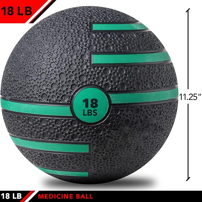 JFIT Dual Texture Medicine Ball – Weighted Exercise Ball for Strength, Core & Functional Fitness Training