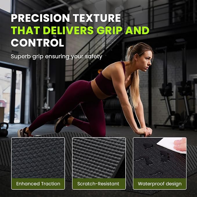 Stepwaver Extra Large Exercise Mat, 6'x4'/ 7'x5'/ 8'x6'/10'x6'x8mm (1/3 inch), Non-Slip, Ultra Durable, Thick Large Workout Mat for Home Workouts, Yoga Mats for Fitness, High-Density Exercise Mat, Shoes-Friendly