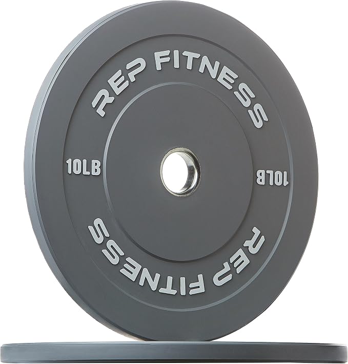 REP Color Bumper Plates LB Olympic Barbell Weights – Rubber Training Discs for Home Gym Strength Lifting, Low Bounce Durable, Weight Pairs & Sets 10 15 25 35 45 Pound Options