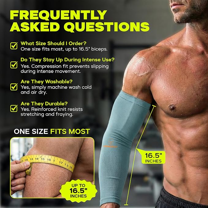 ARMORAY Arm Sleeves for Men and Women - UV Sun Protection Cooling Compression - Tattoo Cover Up Sleeve for Daily Wear & Work