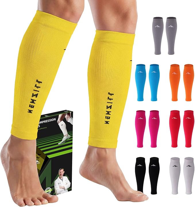 NEWZILL Compression Calf Sleeves (20-30mmHg) for Men & Women Perfect Option to Compression Socks for Running Travel Nursing