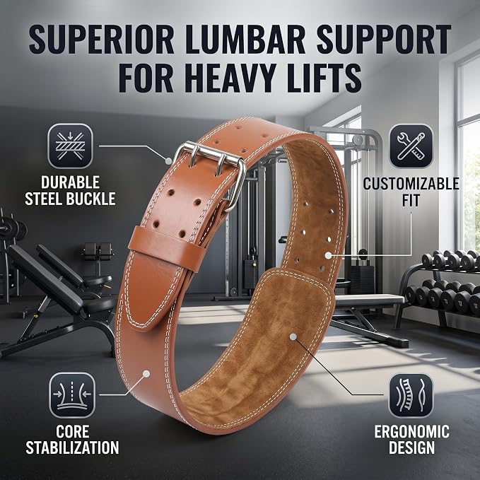 VBESTLIFE Weight Lifting Belt, Imitation Cowhide Weightlifting Waist Protection Belt Widen Gym Belts for Weightlifting Powerlifting Strength Training Squat Deadlift Workout Waist Support