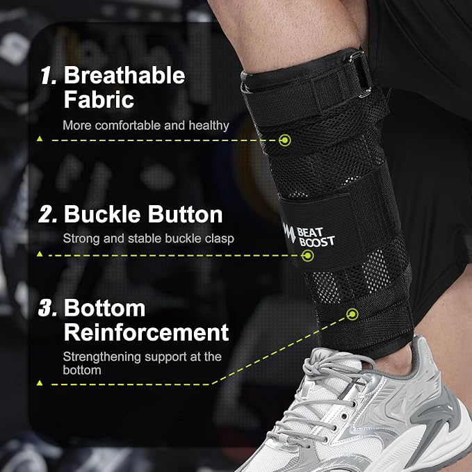 Ankle Wrist Weights 4lb/10lb/15lb/20lb/25lb/30lb BeatBoost Adjustable Leg Arm Weights for Men Walking Pilates Exercise Workout Gym Aerobics