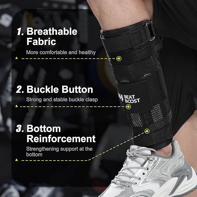 Ankle Wrist Weights 4lb/10lb/15lb/20lb/25lb/30lb BeatBoost Adjustable Leg Arm Weights for Men Walking Pilates Exercise Workout Gym Aerobics