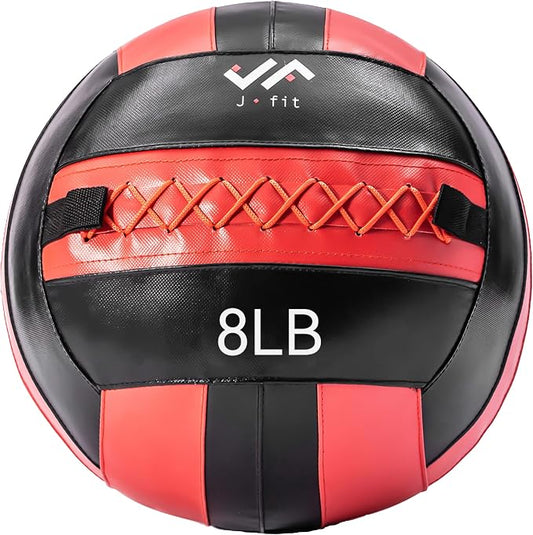 JFit Wall Ball – Premium Soft Weighted Exercise Ball for Strength, Conditioning, Gym & Home Workouts, 4-30 LB