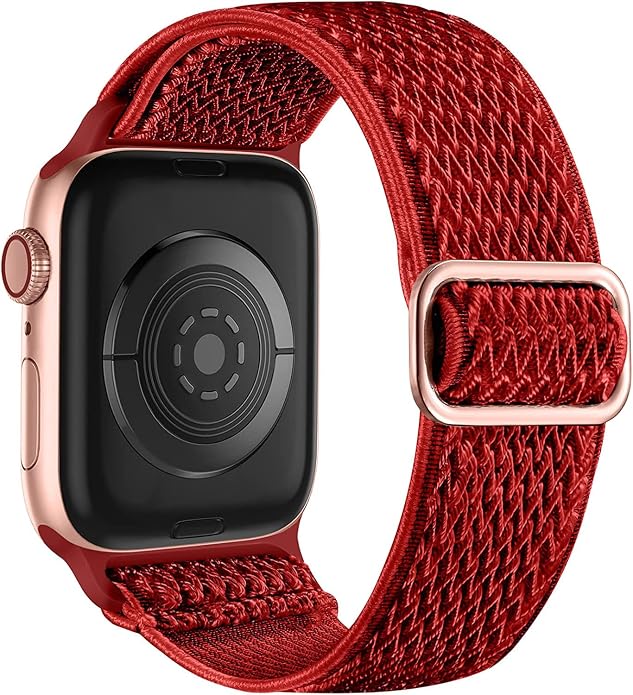 Lerobo Stretchy Nylon Solo Loop Band, Compatible with Apple Watch Series 11 10 9 8 7 6 5 4 3 SE3/2/1 Ultra3/2/1, Adjustable Strap for iwatch Band 44mm 45mm 46mm 49mm 42mm 40mm 41mm 38mm for Women Men
