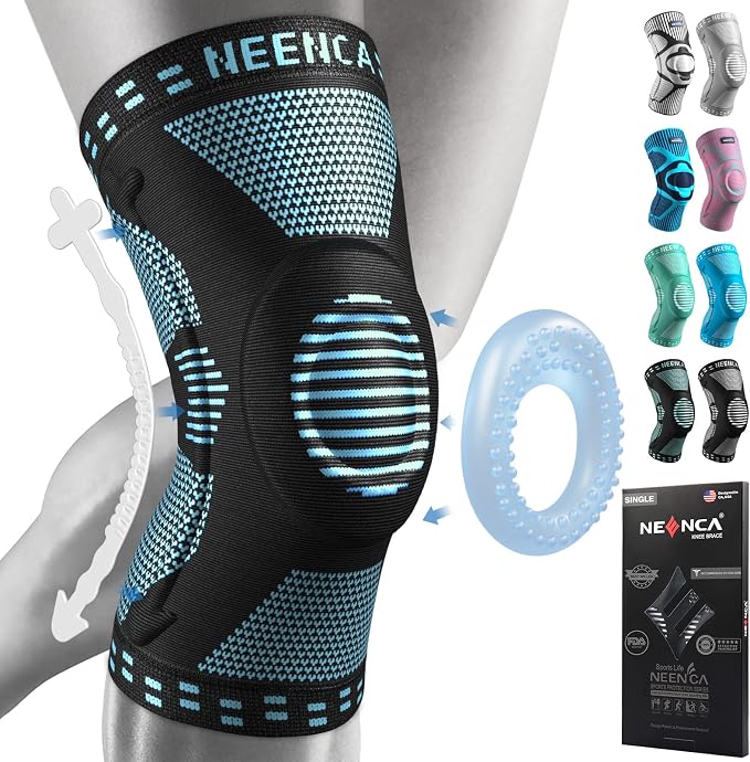 NEENCA Professional Knee Brace, Medical Knee Support for Women & Men Relief | Patented Patella Gel Pad & Side Stabilizers, Compression Sleeve for Knee Pain, Swelling, ACL, PCL, Arthritis, Sports, Workout