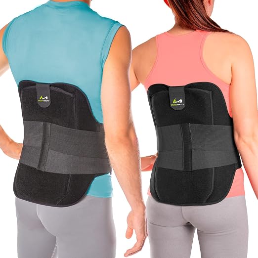 BraceAbility LSO Back Brace for Women and Men - Medical-Grade Lumbar Brace for Herniated Disc, Sciatica, Spinal Stenosis, Spondylolisthesis, Post-Surgery Recovery, Hot and Cold Therapy (M)