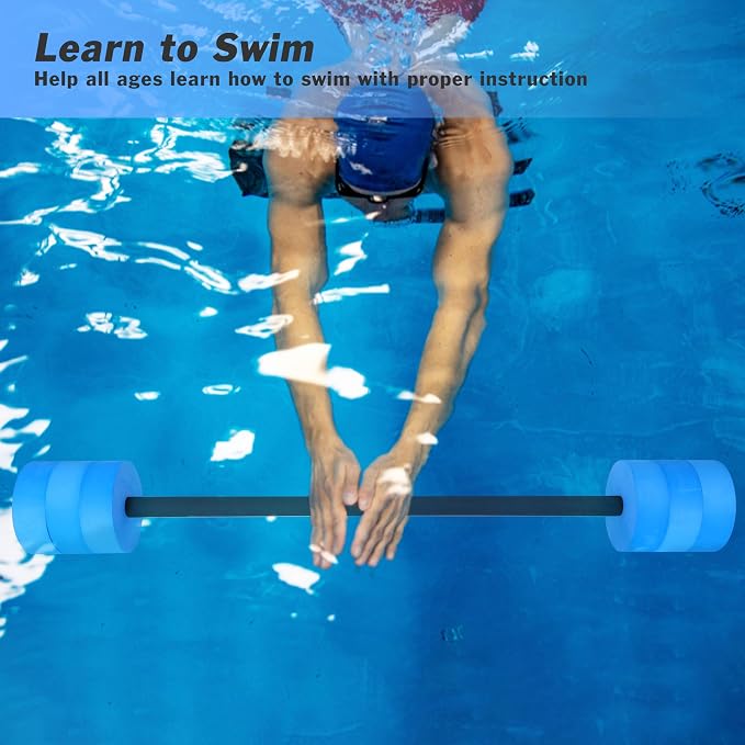 Hikeen Aquatic Exercise Dumbbells Water Dumbbell Pool Resistance Aquatic Fitness Barbells with 4 High-Density EVA Foam Pool Weights Dumbbells, for Water Aerobics Weight Loss
