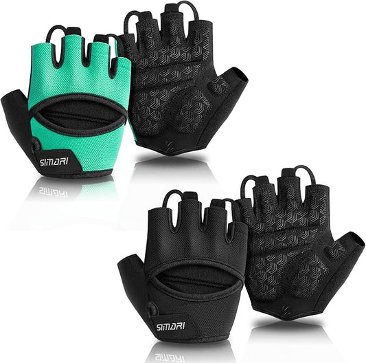 SIMARI Workout Gym Gloves for Men Women, Weight Lifting Gloves with Wrist Wrap Support, SBR Pad Grip for Full Palm Protection, for Exercise, Fitness, Dumbbells, Barbell, Climbing, Fingerless