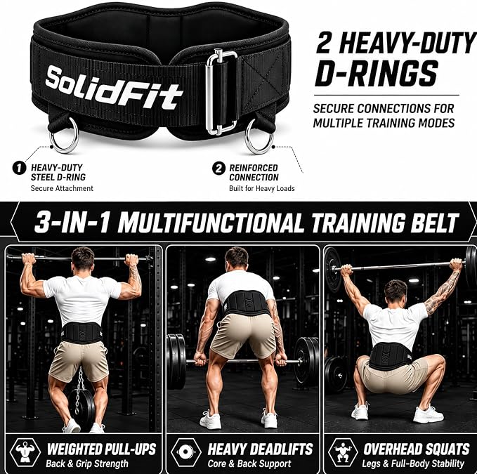 2-in-1 Weight Lifting and Dip Belt with 37.4-Inch Steel Chain men | Comfortable neoprene padding and a 37.4-inch heavy-duty steel chain for weighted dip, squat, pull-up and powerlifting.