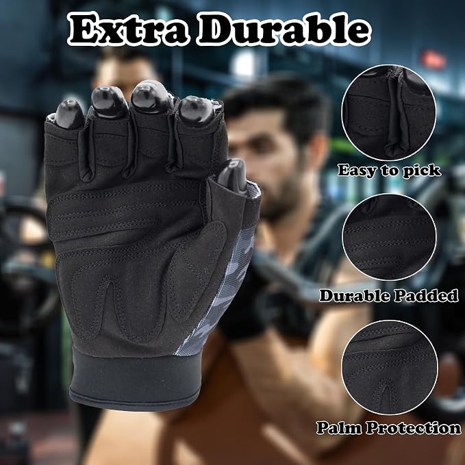 MRX Workout Gloves for Men and Women – Breathable, Snug-Fit Exercise Gloves for Weight Lifting, Cycling, Gym Training & Outdoor Activities