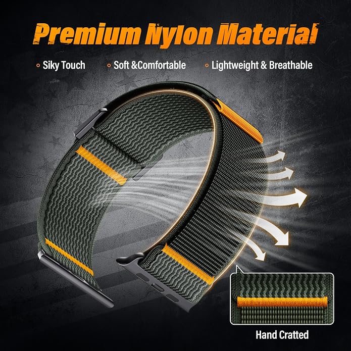 Nylon Sport Ultra 3 Watch Bands for Apple Watch/Ultra 2/1/Series 11/10/9/8/7/6/SE/5/4/3 Men iWatch Bands Men,Elastic Fabric Flag Wristbands Strap for Apple Watch Ultra 3/2/1 49mm 46mm 45mm 44mm 42mm 41mm 40mm 38mm