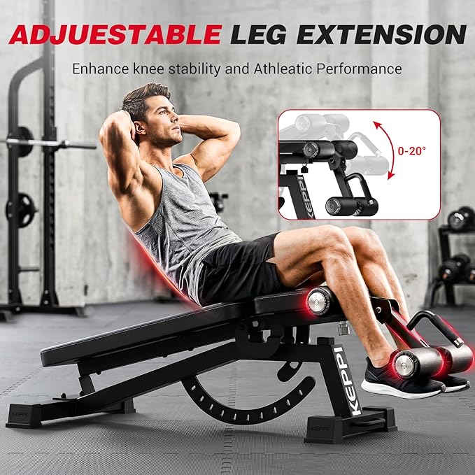 Adjustable Weight Bench, Commercial Grade 1200LB Workout Bench Press Set for Home Gym Strength Training Exercise, Incline Bench with 12+3 Adjustable Backrest&Seat Positions for Full Body Fitness