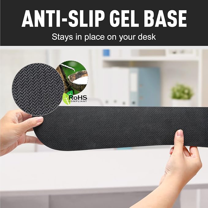 Gimars Upgrade Enlarge Silky Gel Memory Foam Keyboard Wrist Rest, Wrist Rest for Computer Keyboard, Ergonomic Mouse pad Rests for Typing Pain Relief, Wrist Support for Office, Gaming, Pink Gradient