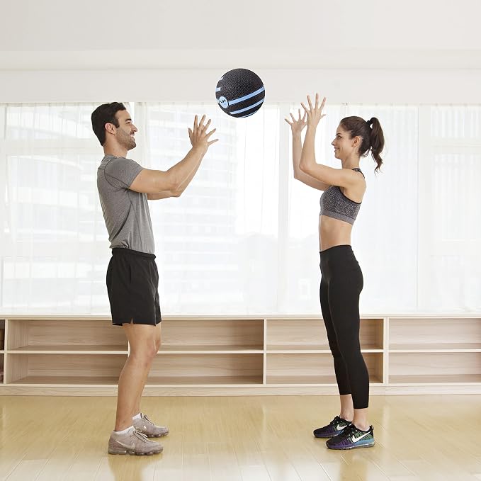 JFIT Dual Texture Medicine Ball – Weighted Exercise Ball for Strength, Core & Functional Fitness Training