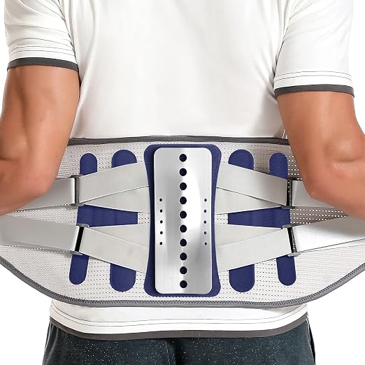 Back Brace for Lower Back Pain - Lumbar Support with Bionic Support System, Adjustable Belt for Men Women, Relieves Sciatica, Herniated Disc, Scoliosis, Posture Correction for Workout, Daily Use, Heavy Lifting (Blue,XX-Large)