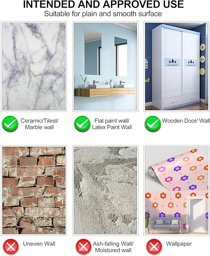 Shatterproof Full Length Mirror Tiles, Mirror for Wall, Full Body Mirrors for Kids, Thick 0.125", 4 Pcs 16"x16", Made of Frameless Plexiglass Acrylic Plastic, Wall Mounted for Home Gym, Door, Bedroom