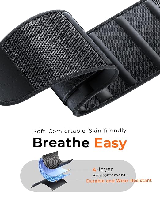 Medical-Grade Work Back Brace with Adjustable Shoulder Straps [Stronger Support & Breathable Mesh] Lower Back Support Belt for Men Women - Pain Relief for Lifting, Warehouse, Construction & Moving