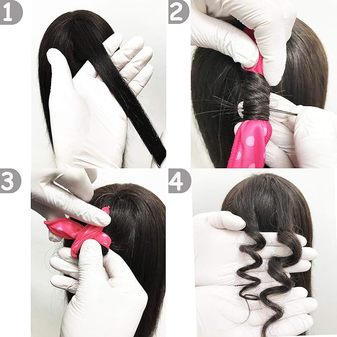 Aimin Heatless Curlers, Soft Hair Curlers To Sleep In, Overnight Heatless Curls For Long Hair, No Heat Foam Curlers, Satin Sponge Rollers For Hair (40 pcs, light colour) …