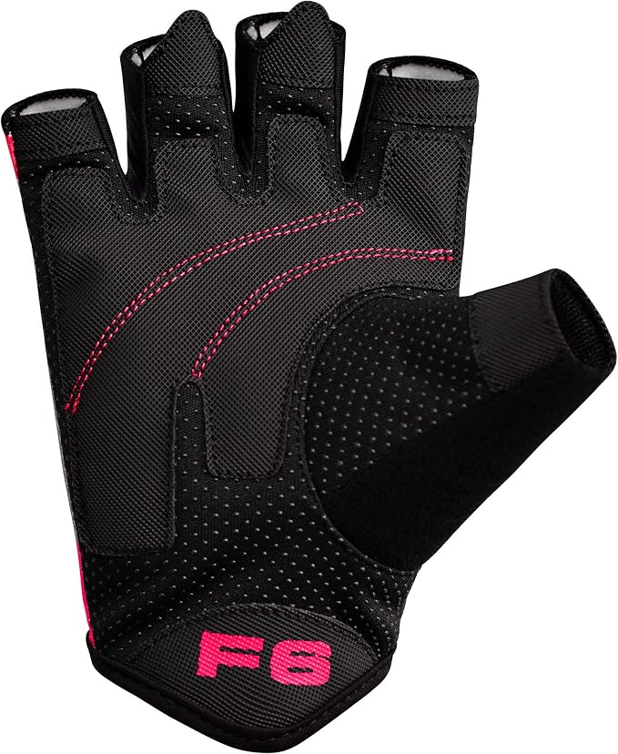RDX Weight Lifting Gloves Women Fitness Workout, Anti Slip Padded Palm Grip Protection, Elasticated Breathable, Powerlifting Gym Bodybuilding Strength Training, Half Finger, Cycling Calisthenics